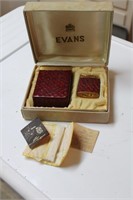 Evans Cigarette Case & LIghter Set