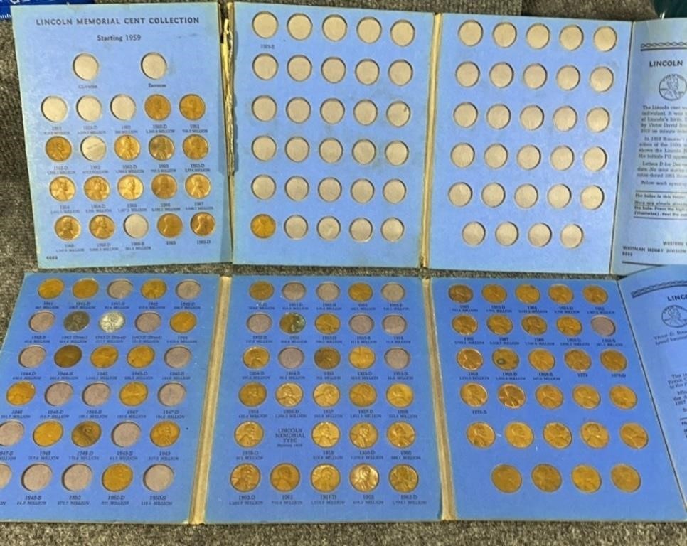 2 Partial Penny Coin Books