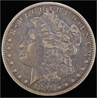 1891-CC MORGAN DOLLAR XF