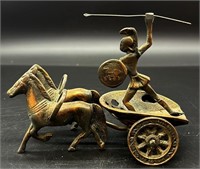 Antique Greek Bronze Chariot Sculpture
