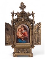 19th C. KPM Porcelain Madonna Reliquary