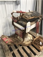 Old barber chair for repair or parts