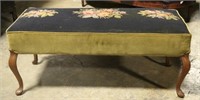 CHIPPENDALE STYLE NEEDLEPOINT SEAT BENCH