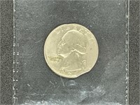 Rare 1967 die cut Washington quarter