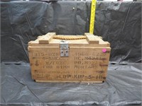 Vintage 1955 Wood Military Box for Mortars