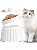iPettie Elevated Cat Food Bowl Cat Dish, Tilted