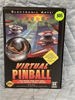 SEGA GENESIS VIRTUAL PINBALL GAME W/ ORIGINAL