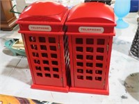 PAIR OF  RED LONDON TELEPHONE BOOTHS