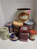 Vintage Metal Tin Canisters