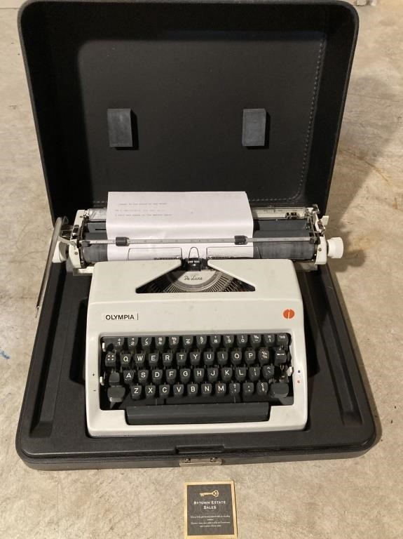 Vintage Olympia Typewriter In Case