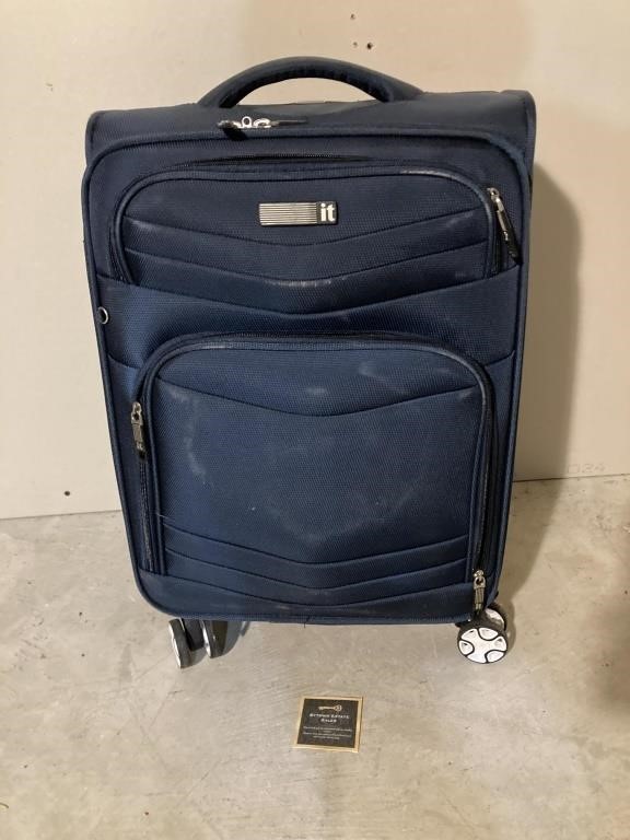 Blue Rolling Small Suitcase