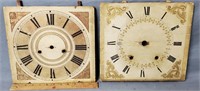 Pair of Antique Wood Clock Faces