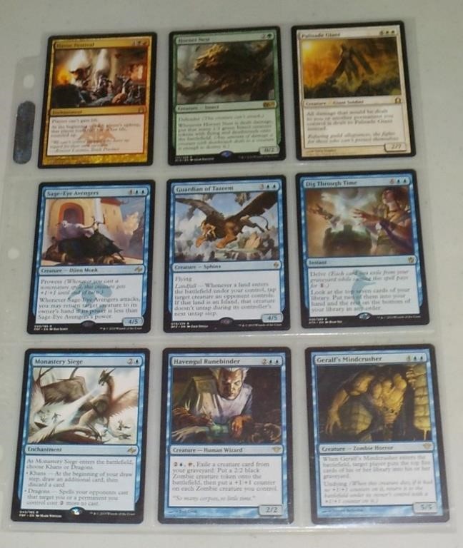 Lot of 9 Magic The Gathering Rare Cards MTG