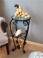 Iron Table and Grape Clusters