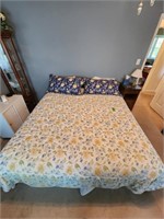 King size Bed Frame and Bedding