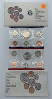 1992 US Mint Uncirculated Coin Set, P&D Mints, 10