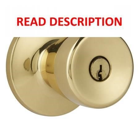 $11  Hyper Tough Keyed Entry Tulip Doorknob Brass