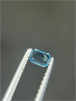 0.30 carats Emerald shape natural Swiss Blue Topaz