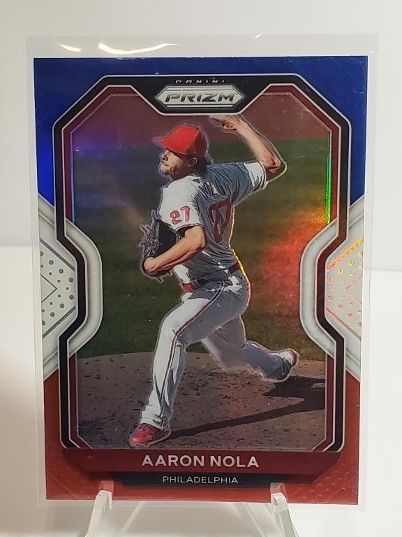 2021 Panini Prizm Red White and Aaron Nola