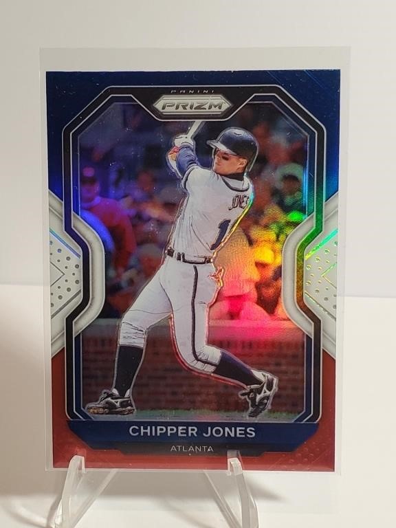 2021 Panini Prizm Red White and Chipper Jones