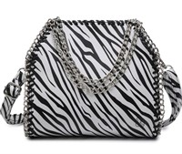 Women’s Textured Zebra Print Crossbody Bag