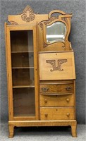 Antique Oak Side-by-Side Secretary Bookcase