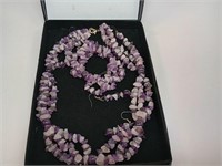 Vintage Amethyst Necklace, Bracelet, and Earrings