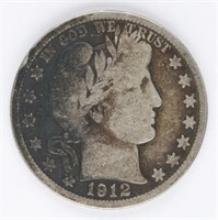 1912-S US BARBER SILVER HALF DOLLAR