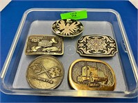 Lot of 5 Belt Buckles