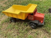 Vintage toy dump truck plastic
