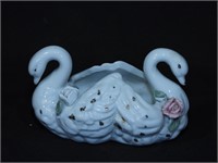 Decorative Swan Figurine Trinket Holder