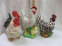 (6) Ceramic Chickens