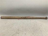 Antique Wooden ML & CC Baseball Bat