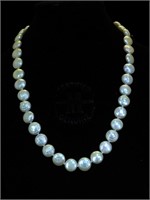 14k Gold clasp Coin Pearl necklace, 18 in. Length