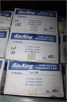 Air King 3" Ducting Fire Rated Exhuaust Fan New i