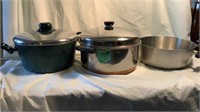 Pans (3)Wearever,Revere, 2 with lids