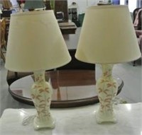 Pair of Bamboo Motif Table Lamps
