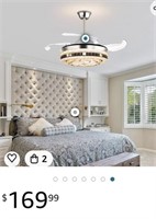 New Crystal Bluetooth Ceiling Fan with Light