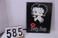 Metal Betty Boop Sign 16" X 12.5"