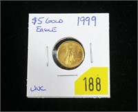 1999 $5 gold American Eagle, uncirculated