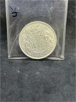 1945 Silver Canadian Half Dollar 50 Cents