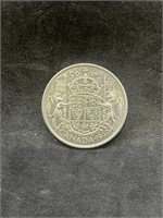 1949 Silver Canadian Half Dollar 50 Cents