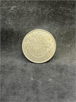 1940 Silver Canadian Half Dollar 50 Cents