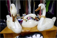 Decorative Wooden Swans