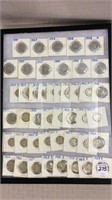 Collection of 45 Nickels Including 11 Buffalo