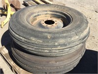 Pallet of (2) 11.25-24SL Tires and Rims