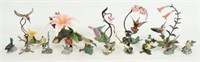 (14) Franklin Mint Porcelain & Pewter Bird Figures