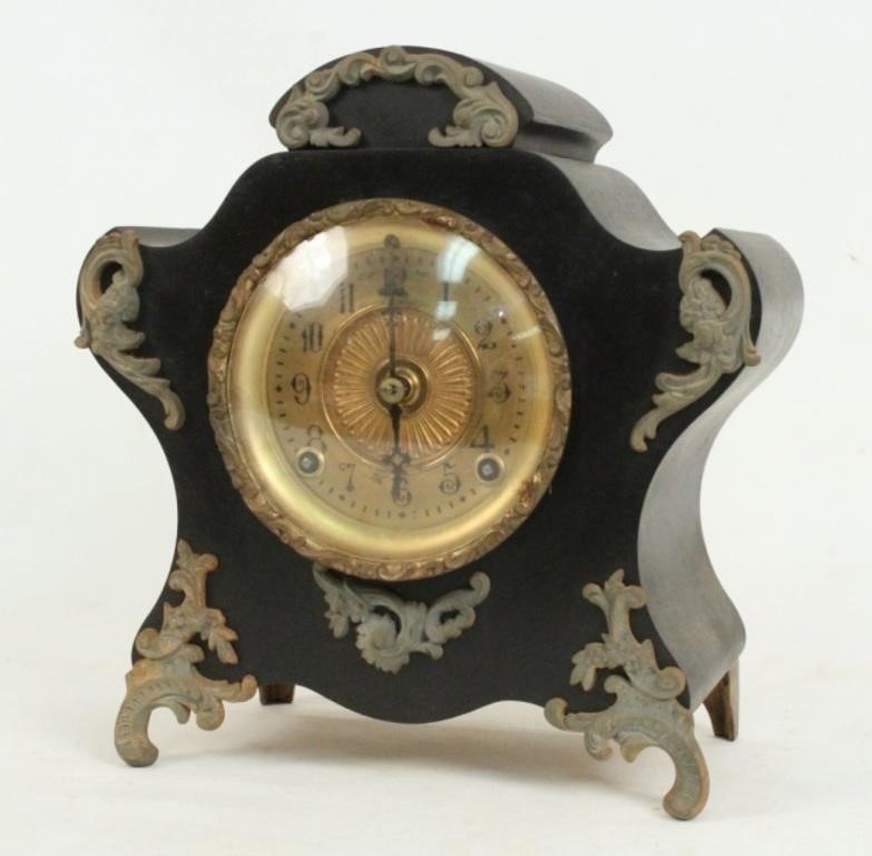Ansonia Mantle Clock w/ Pendulum, C. 1900