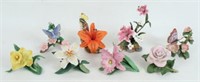 Boehm & (7) Lenox Porcelain Flower Sculptures