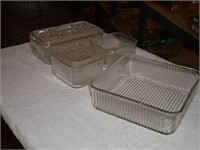 Vintage Federal Glass Refrigerator Dishes - some